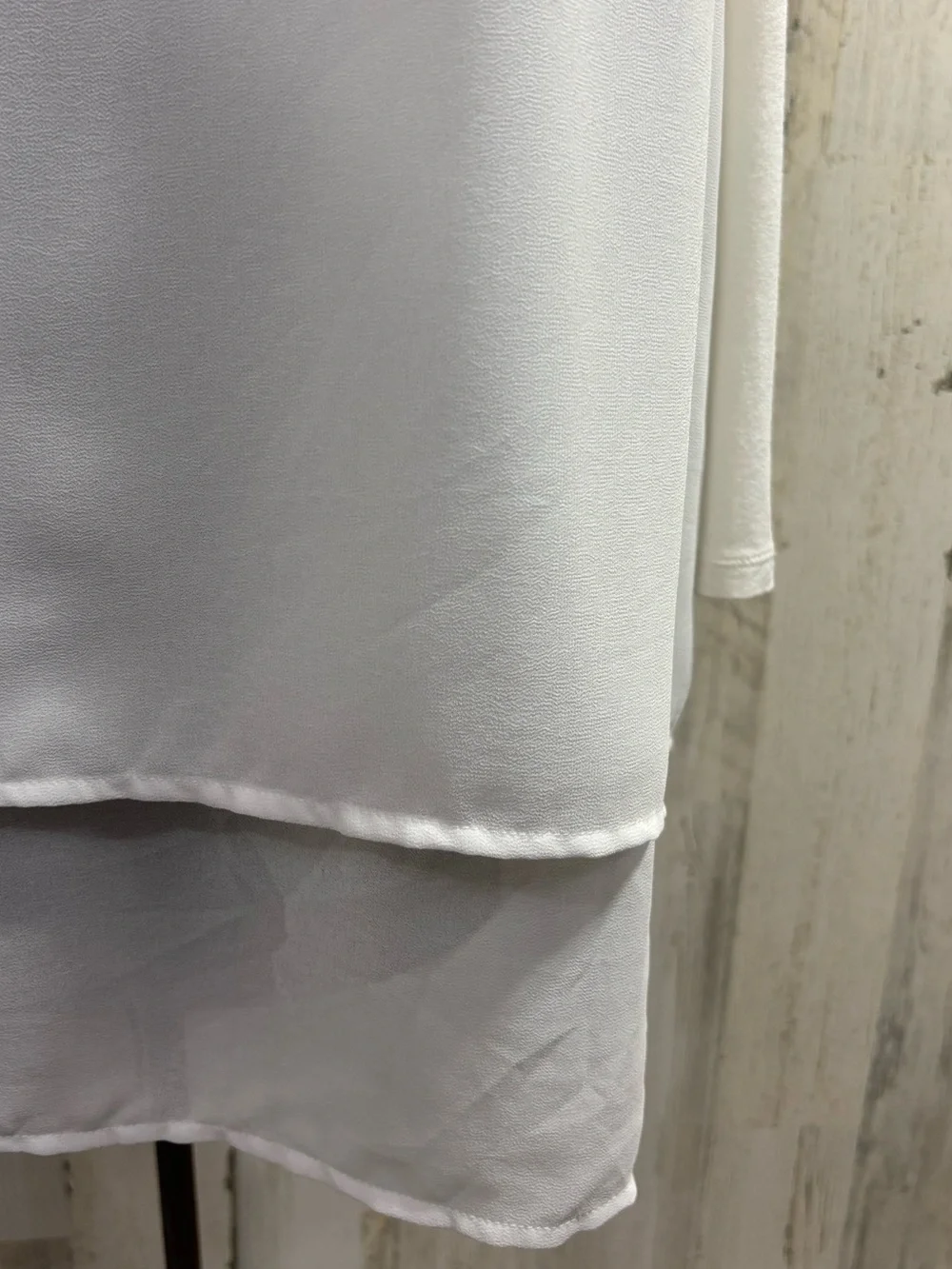 Michael Michael Kors Plus Size White V-Neck Layered Top